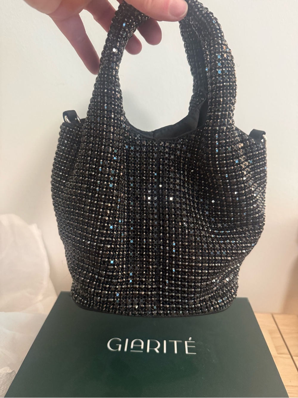 Black Crystal Mini Tote